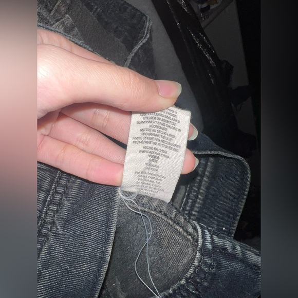 Free People Distressed Cropped Denim Jacket Grey Hoodie Sleeves Medium - Picture 3 of 8